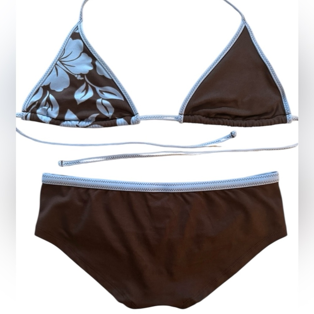Y2K Tropical Hibiscus Print Bikini Set - Picture 5 of 15